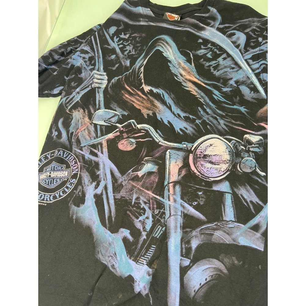 Harley Davidson Grim Reaper Men T Shirt Perrysburg Ohio Short Sleeve Large L